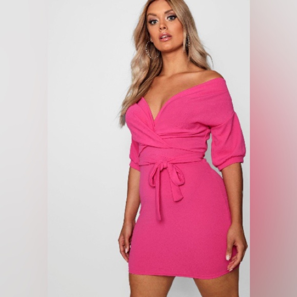 Off Shoulder Tie Dress